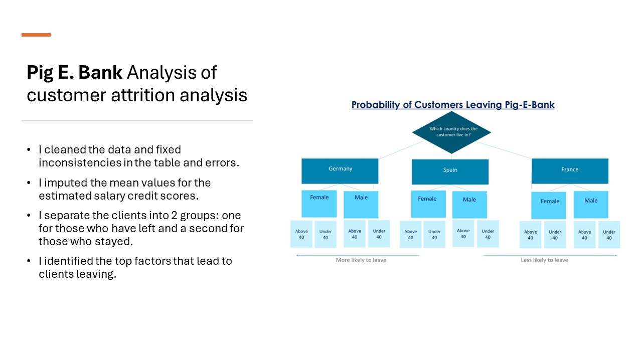 Project Inker Pig E. Bank Project – Robert Linker Data Portfolio